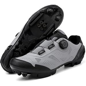 PENXZT Scarpe da Ciclismo Uomo MTB Scarpe da Ciclismo Resistente all'Usura Antiscivolo Compatibile con SPD e Guarda Delta Scarpe da Montagna Spin