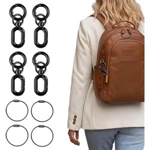 Generic Chiusura lampo antifurto in lega di zinco antifurto moschettone | Moschettone Portachiavi Clip per RV Moto Zaino Zaino Escursionismo Portico Borsa Borsa Bagagli Scuola