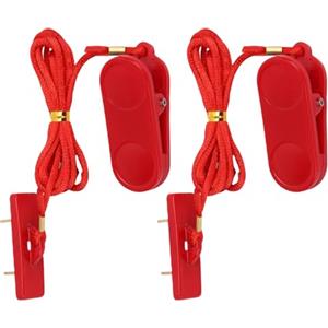 Mingzhe Treadmill Emergency Stop Key, Robust ABS Construction | Design portatile per un utilizzo conveniente, funziona con la maggior parte dei tapis roulant, due chiavi fornitura extra