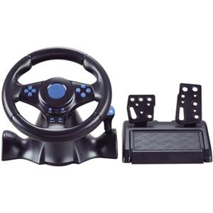 Wodsty Volante per Switch per PS3, PS4, PS5, PC, Xbox, in materiale ABS con vibrazione, ergonomico, 27 x 5 x 28,5 cm, per giochi di corsa (3 in 1)