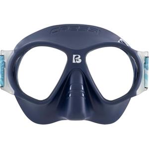 CRESSI dal 1946 - Breezy Mask - Maschera Lenti in Policarbonato e Facciale Morbido TPR per Snorkeling, Nuoto in Superficie Vacanze al Mare - Blu_Cinghiolo Elastico Bianco - Taglia Unica