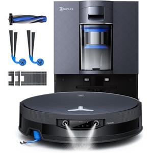 ECOVACS X12 OMNICYCLONE Care Kit Robot Aspirapolvere Lavapavimenti 22000Pa | FocusJet anti-macchie, PowerBoost Ultrarapido, OZMO ROLLER Gen 3, Rullo Esteso, PureCyclone Gen 2, AGENTE YIKO