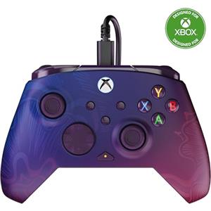 Turtle Beach Rematch Advanced Purple Fade Controller da gaming con cavo per Xbox e PC. Con licenza per Xbox con pulsanti rimappabili, grilletti sensibili e comandi audio