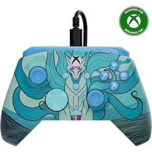 Turtle Beach Rematch Advanced Blue Kitsune Controller da gaming con cavo per Xbox e PC. Con licenza per Xbox con pulsanti rimappabili, grilletti sensibili e comandi audio