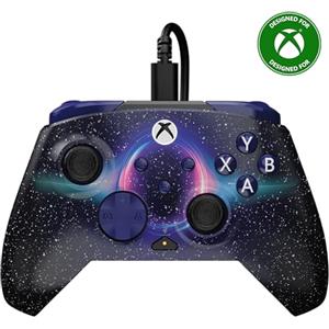 Turtle Beach Rematch Advanced Dark Cosmos Controller da gaming con cavo per Xbox e PC. Con licenza per Xbox con pulsanti rimappabili, grilletti sensibili e comandi audio