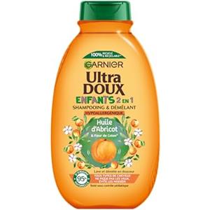 Garnier Shampoo 2 in 1 ultra morbido per bambini, albicocca e fiori di cotone, 400 ml