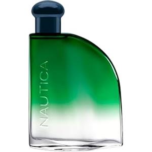 Nautica Color Green Eau de Toilette Uomo, Profumo legnoso fougère, Note di Zenzero, Geranio e Vetiver, 100 ml, 50 ml