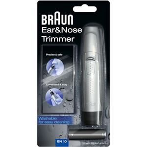 Braun EN10 Rifinitore per Naso e Orecchie, Rimozione Precisa e Sicura dei Peli da Orecchie e Naso
