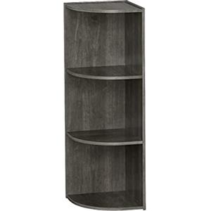 Iris Ohyama Mobile, Libreria, Scaffale Angolare da Parete in Legno, 3 Livelli, Grigio, Polivalente, Modulare, Aperto, Per Soggiorno, Ufficio, Camera, Libri, CD, Decorazioni, Montaggio Facile, CX-3C