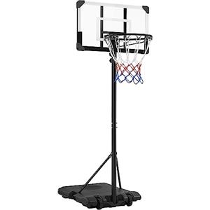 Yaheetech Canestro Basket Esterno Interno Camera Portatile con Colonna Tabellone Canestro Altezza Regolabile