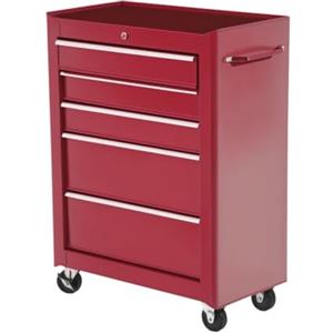 HOMCOM Carrello Porta Utensili con Cassettiera con Cassettiera Rosso | Attrezzatura, 61.5x33x82.5cm