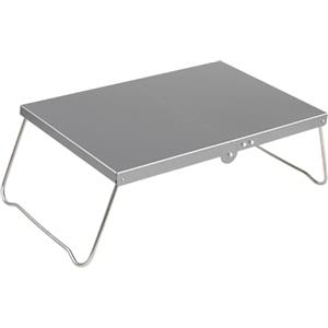 ECMQS Tavolo portatile leggero da picnic in lega di alluminio tavolo da campeggio per viaggi, barbecue, spiagge all'aperto pieghevole piccolo quadrato compatto