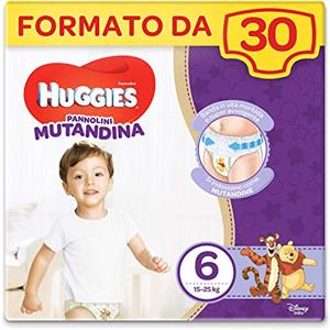 Huggies Pannolino Mutandina, Taglia 6 (15-25 Kg), 1 Pacco da 30 Pezzi