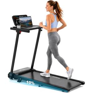 DR.GYMlee Walking Pad Tapis Roulant 6 en 1, 1-12 km/h avec Inclinaison 0-10%, Moteur Silencieux 2,5 CV pour Casa & Ufficio, Display LED Regolabile, Superficie di Corsa 105 × 42 cm, Capacità 136 kg