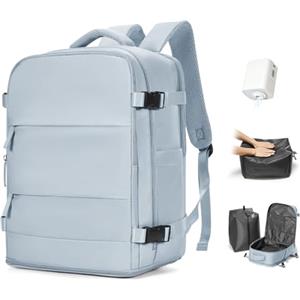BJLFS Zaino Ryanair 40x30x20 Donna Zaino da Viaggio aereo Bagaglio a mano | Zaino 40x30x20 Sottovuoto con porta scarpe Borse da Cabina per Wizzair Zaini Casual impermeabile per laptop da 16 pollici