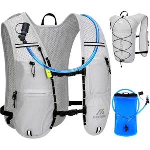 ONETOALL Zaino Trail Running, Gilet Running Uomo Donna, Running Vest con Soft Flask 500ml o Sacca Idrica 2L, Gilet Corsa per Idratazione Ultraleggero Riflettente per Corsa MTB Bici Moto Trekking