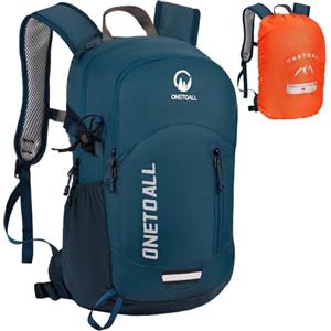ONETOALL Zaino Trekking 20L, Zaino Montagna Leggero Impermeabile Blu | Solo 500g, con Coprizaino Impermeabile y Cerniere Antifurto, per Escursioni Hiking Viaggi il Lavoro, per Uomo e Donna