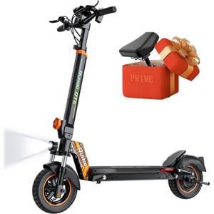 Ruitoo RT6 Monopattino Elettrico per Adulti, Batteria 48V 15.6Ah, Autonomia 50KM, Pneumatici 10", Doppia Sospensione Idraulica + Molla, Freno a Disco, LED, Pieghevole, Portata 120KG