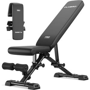 FLYBIRD Panca palestra multifunzione, regolabile e pieghevole con portata di 300/363 kg, panca professionale per allenamento con manubri e addominali a casa