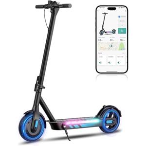 Aimittie Monopattino Elettrico per Adulti,Pneumatici 8.5/10",Motore Potente 350/500W, Autonomia fino a 36/40/45km, Velocità Massima 25 km/h, Doppio Illuminazione e Doppia Frenata, APP Smart
