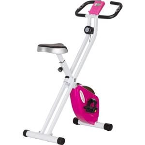 SPORTNOW Cyclette Magnetica Pieghevole da Casa Display LCD | Resistenza a 8 Livelli, Battito Cardiaco, Rotelle, Sellino Regolabile, Supporto Integrato, in Acciaio