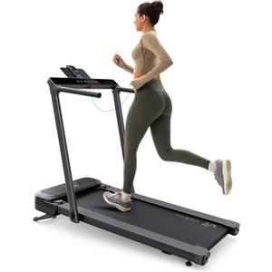 UREVO Tapis Roulant Elettrico Pieghevole con Inclinazione Automatica fino al 9%, Doppio Motore Brushless, App UREVO, Senza Montaggio, Salvaspazio per Camminata e Corsa a Casa o in Ufficio