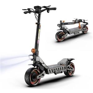 Ruitoo M6 Max Monopattino Elettrico, 2 Motori, Batteria 60V 20.8Ah, Portata Massima 60-70KM, Ammortizzatore Idraulico Ant., Luci LED Full, 3 Velocità, Ruote 11", 200KG, Display Intelligente