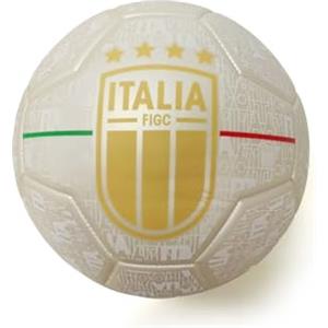 ITALIA FIGC Pallone da Calcio Ufficiale - Misura 2 - Bianco - Palla Piccola per Divertimento e Allenamento - Licenza Originale