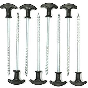 Outdoorer Piolo a Vite Twister, 17 Centimetri di Lunghezza ─ Set da 8 Pezzi più Custodia per Il Trasporto