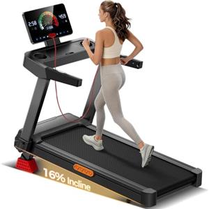 CURSOR FITNESS CURSOR Tapis Roulant Salvaspazio con Pendenza, 14KM/H | Tapis Roulant Elettrico Pieghevole, 3.5HP, 180 kg