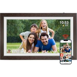dxmart Cornice portafoto digitale da 21,5 pollici, Wi-Fi, memoria da 32 GB, FHD IPS, touch screen, rotazione automatica, montaggio a parete, condividi foto/video immediatamente tramite l'app Frameo