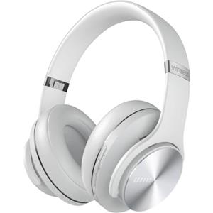 DOQAUS Cuffie Bluetooth Over Ear con APP,Grigio Chiaro | 90 ore di autonomia,9 modalità EQ, Bluetooth 5.4,microfono integrato,pieghevoli per lavoro,viaggio, musica