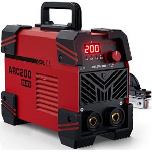 ARCCAPTAIN Saldatrice MMA 200A con Lift TIG, inverter IGBT DC | Protezione angolare rinforzata, saldatrice MMA con Hot Start, Arc Force e Anti-Stick, compatta e leggera