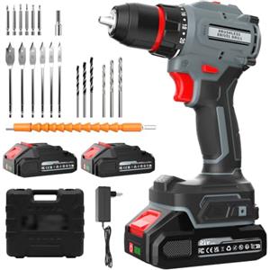 ENRIPRT Brushless Trapano Avvitatore Batteria 21V, 55Nm Avvitatore a Batteria | 2x2.0Ah Batterie,20+1Coppia,2 Velocità,LED Luce, Avvitatore Elettrico compatibile con Makita 18V,Ideale per forare e avvitare