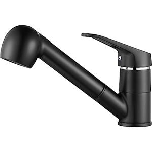 Auralum Rubinetto Cucina con Doccetta Estraibile a 2 Modalità Nero | Miscelatore Cucina girevole a 360°Rubinetto Cucina Miscelatore Monocomando in Ottone per Cucina Lavello