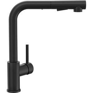 CECIPA Rubinetto Lavello Cucina Nero, Rubinetto cucina con Doccetta Estraibile, Miscelatore Cucina con 2 Tipi di Getti, Rubinetti cucina Monocomando Girevole 360°,Acciaio Inossidabile