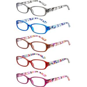 JOLISU Occhiali da Lettura 5Pz per Vista | Anti Luce Blu, Cerniere Robusti e Duratura