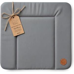 Totsy Baby Tappetino da fasciatoio con rivestimento morbido e superficie resistente | Materasso cambio pannolino impermeabile per lettino cassettiera e viaggio da neonato 75 x 72 cm Grigio