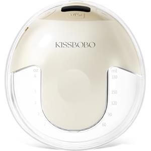 KISSBOBO K5 Tiralatte elettrico, 4 modalità e 19 livelli, 280 mmHg, forte potenza di aspirazione, tiralatte elettrico a mani libere, portatile senza dolore (Beige, 1 pezzo)