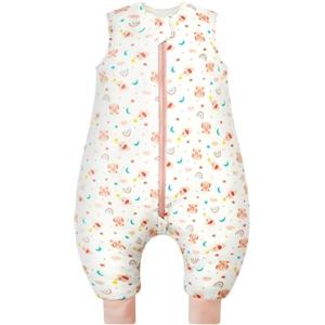 WYTbaby Sacco Nanna Con Piedini 100% Cotone 1 Tog Tutto l'Anno per Bambini 2-3 Anni