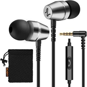 LUDOS OMNITONE Auricolari In-Ear Cuffie, Cuffiette con Filo e Microfono, 5 Anni di Garanzia, Cuffie Isolamento Acustico, Cuffiette Cellulare, Jack 3,5 mm per iPhone, Apple, Samsung, Huawei