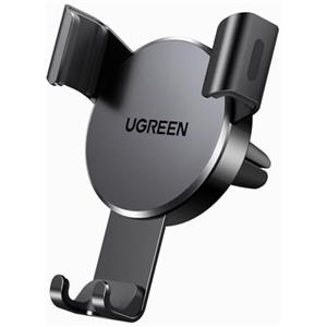 UGREEN Supporto Telefono Auto Gravità in Alluminio | Porta Cellulare Macchina per Bocchette d'Aria, Compatibile con iPhone 17 Pro Max 16 15 14 Galaxy S25 S24 Pixel 10 9 Nero