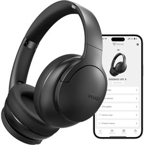 DOQAUS Cuffie Bluetooth Over Ear, 90 Ore Di Autonomia,Nero | Bluetooth 5.4,9 Modalità EQ, Microfono Integrato,Audio HiFi,Microfono Integrato Per Lavoro,Viaggio E Musica