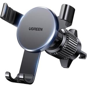 UGREEN Supporto Telefono Auto gravità Aggiorna Gancio per Bocchetta Aria | Porta Cellulare Auto Compatibile con iPhone 18 Pro Max 17 Air 16 15 14 Galaxy S25/S24 Pixel 10 9 8 ecc Nero