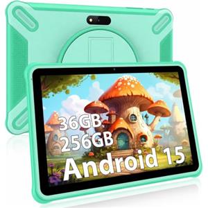 Generico Tablet 10 pollici Android 15 Tablet,36 GB RAM + 256 GB ROM (1 TB su scheda TF), 8000 mAh, Parentale Controllo,5G Wi-Fi,schermo HD IPS,tablet per l'istruzione,Verde