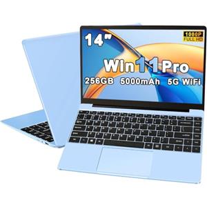 NOTODD 2026 PC Portatile 14 Pollici 256GB 1080P 2.4G+5G Win 11 - Blue | Notebook Computer Supporta La Scheda SSD La Scheda TF Estesa, Wireless Bluetooth Mouse Wifi, Italiana Tastiera