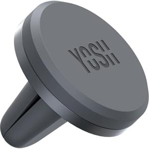YOSH Porta Cellulare Auto Magnetico, Universale Supporto Telefono, Calamita per Cellulare Auto con piastra in metallo Compatibile con iPhone 17 Pro Max 16 15 Samsung Galaxy S25 S24, Grigio Metallico