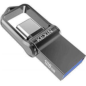 KEXIN Chiavetta USB C 128 GB 3.0, 2 in 1 OTG Chiavetta USB 128GB USB C Pen Drive 128GB per PC/Tablet/Smartphone