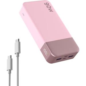 NOBIS 90W Power Bank 20000mAh con Ricarica Rapida per Laptop | Fast Charging Powerbank con 4 Porte (2C+2A) Display LED, Compatibile con Notebook, Tablet, Smartphone e Steam Deck