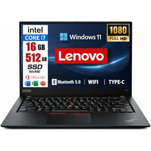 Amazon Renewed Lenovo ThinkPad T490s, portatile aziendale, processore Intel i7 4 x 1,8 GHz, 16 GB di memoria, SSD da 512 GB, display da 14 pollici, 1920 x 1080 IPS,Windows 11 Pro e OFFICE 365, (ricondizionato)